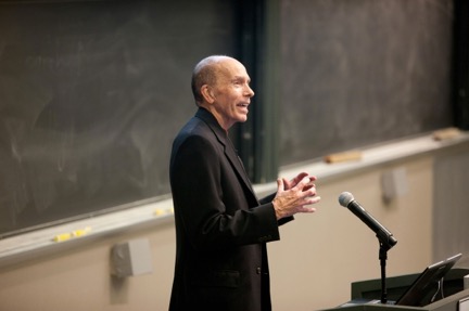 Person at lecture podium